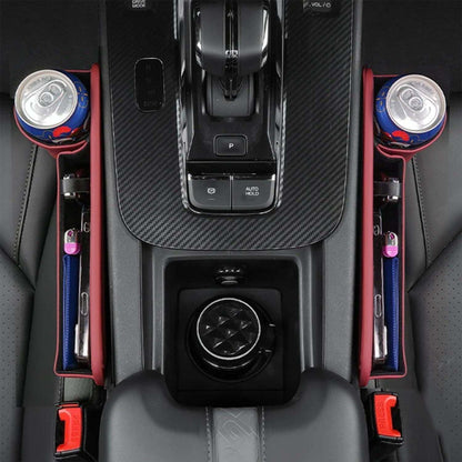 Car Seat Storage, New Upgraded Car Seat Storage Box With Cup Holder, Seat Gap Storage Box, Cup Holder Gap Bag For Car, Adjustable Car Seat Storage Box